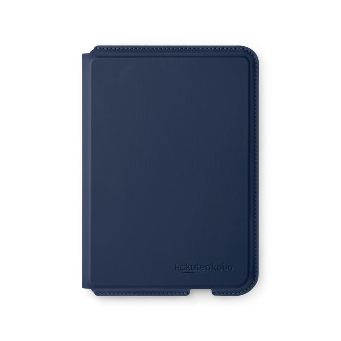Vista frontale della SleepCover Basic blu oceano profondo per Kobo Clara 2E.